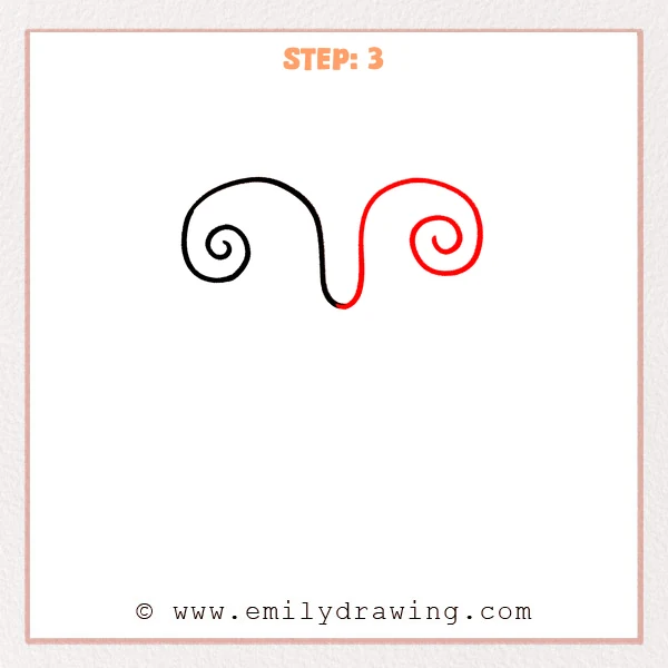 how to draw a fancy letter y - A fancy letter “y” flourish forming with two spirals connected by a smooth dipped stroke, adding a new curl on the right.